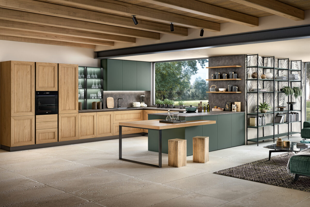 MODERNO E CLASSICO SI FONDONO: LA CUCINA MOBILEGNO TRA TIME E CLOE - Mobilegno