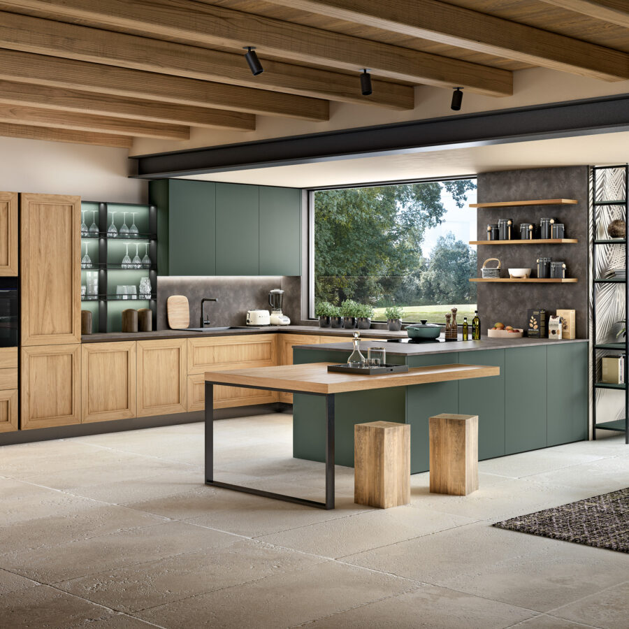 MODERNO E CLASSICO SI FONDONO: LA CUCINA MOBILEGNO TRA TIME E CLOE - Mobilegno